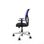 PIQUERAS Y CRESPO Silla de oficina Motilla con mecanismo Sincro/Traslack Azul y Negro