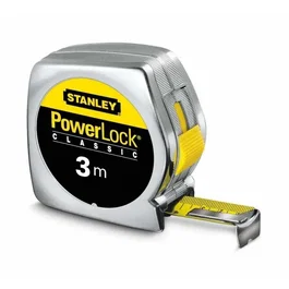 Stanley Medidor Clásico 3m x 12.7mm con Cinta Mylar Recubierta de Alta Protección y Resistencia a la Abrasión, Vida x10
