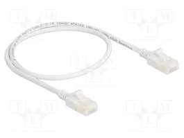 DeLOCK Cable de red RJ45 Cat.6A Slim 0,5 m Blanco