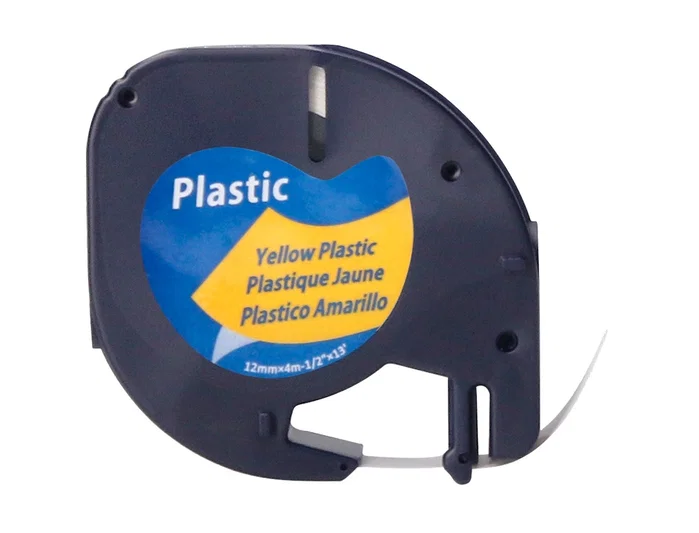 Q-connect Cinta para máquina Letratag 12 mm x 4 m negro-hiperamarillo