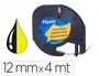 Q-connect Cinta para máquina Letratag 12 mm x 4 m negro-hiperamarillo