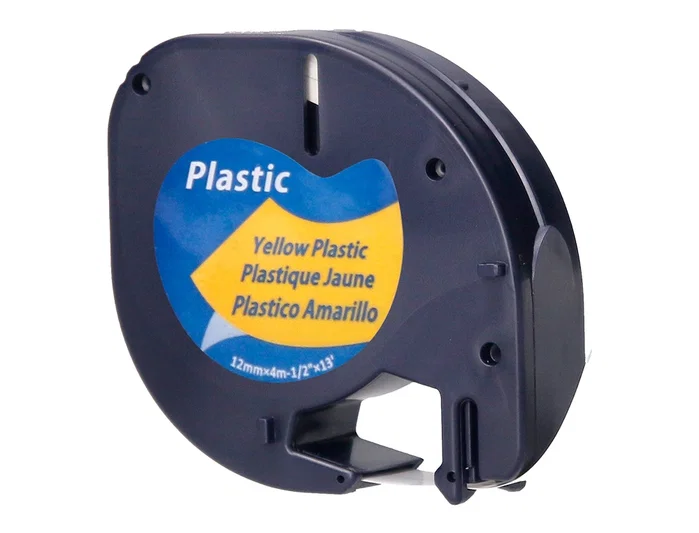 Q-connect Cinta para máquina Letratag 12 mm x 4 m negro-hiperamarillo