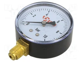 IBO Manómetro para agua 0÷10bar G 1/4 60mm plástico
