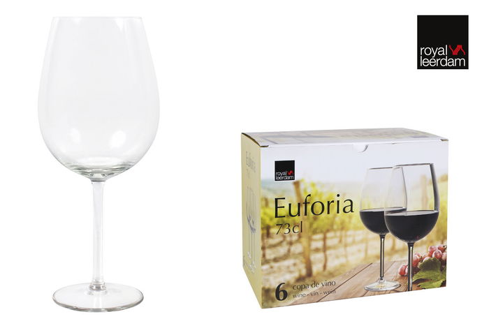 Royal Leerdam Set 6 Copas Vino 73Cl "Euforia" 7.5x9.5x24cm