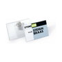 Durable Portanombres de PVC transparente con pinza y alfiler, 5 unidades