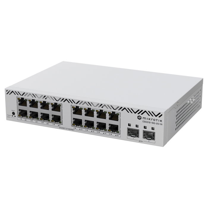 MikroTik CSS318-16G-2S+IN Switch Gestionado 16x Gigabit Ethernet 2x SFP+ Montaje en Rack
