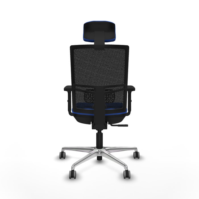 PIQUERAS Y CRESPO Silla de oficina Yunquera con mecanismo Sincro, Azul y Negro