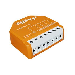 Shelly Wave i4 Relais Z-Wave Szenenaktivierer, Interruptor Inteligente Inalámbrico, Voltaje 110-240V, 16A, Naranja