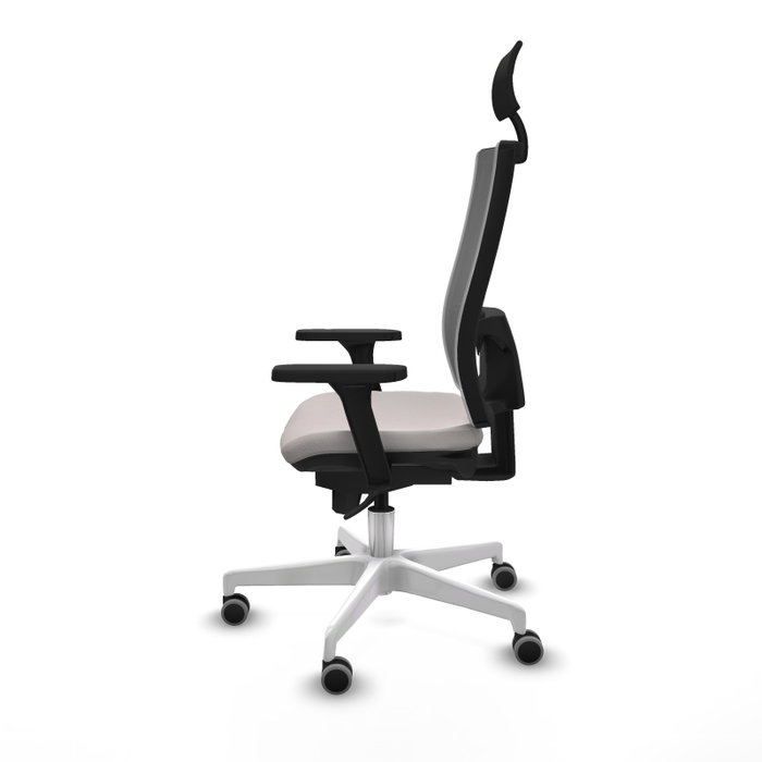 PIQUERAS Y CRESPO Silla de oficina Horna con Mecanismo Sincro, Blanco y Gris PIQUERAS Y CRESPO Silla de oficina Horna con Mecanismo Sincro, Blanco y Gris
