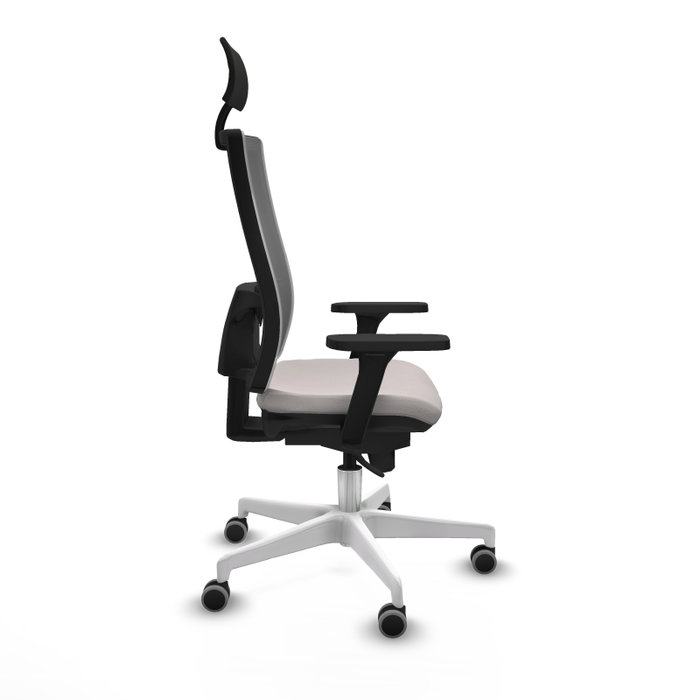 PIQUERAS Y CRESPO Silla de oficina Horna con Mecanismo Sincro, Blanco y Gris PIQUERAS Y CRESPO Silla de oficina Horna con Mecanismo Sincro, Blanco y Gris