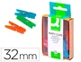 Q-connect Pinza Fantasia 32 mm Caja de 10 Unidades Colores Surtidos Plástico