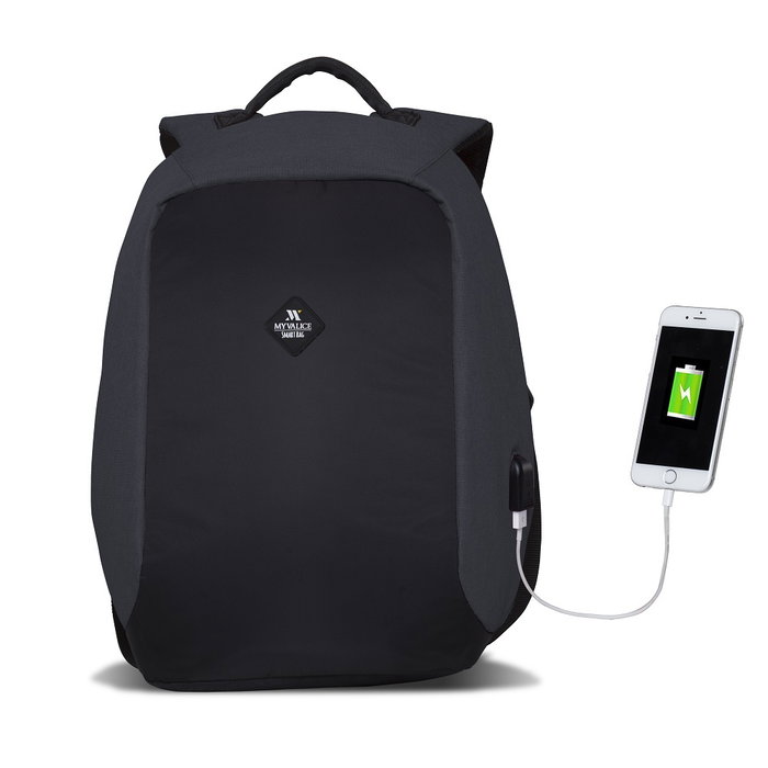 Zoozie Bags 2709 Bolsa para Portátil hasta 15.6 Pulgadas, Resistente al Agua con Puerto USB, Color Fume, Capacidad 25-30 L Zoozie Bags 2709 Bolsa para Portátil hasta 15.6 Pulgadas, Resistente al Agua con Puerto USB, Color Fume, Capacidad 25-30 L
