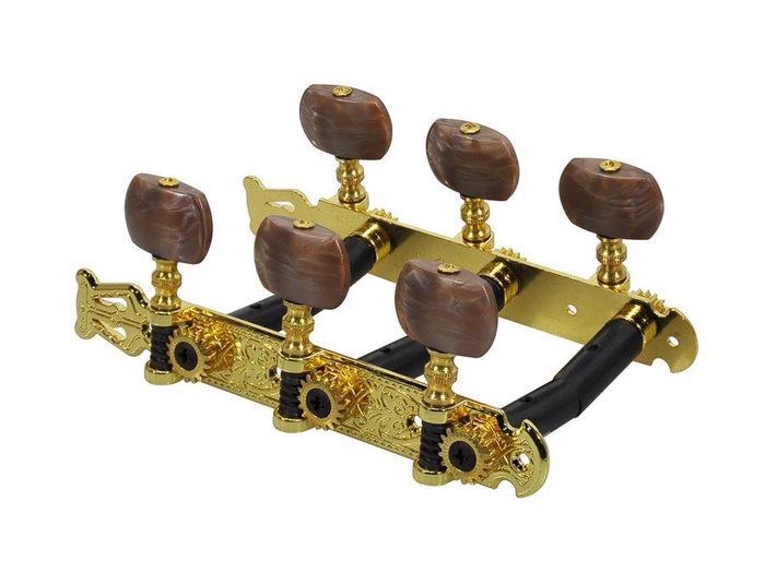 Salvador Cortez Clavijero dorado/ámbar con tornillos de montaje Salvador Cortez Clavijero dorado/ámbar con tornillos de montaje
