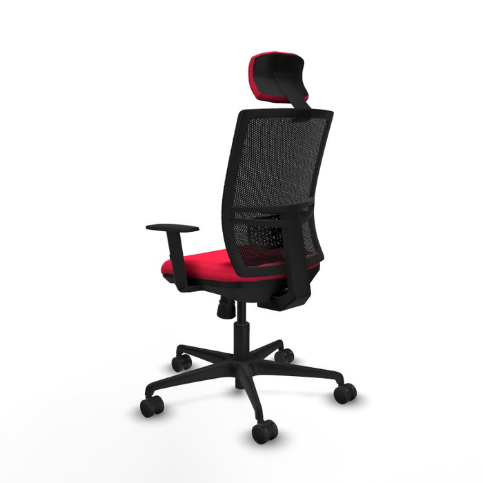 PIQUERAS Y CRESPO Silla de oficina Yunquera con mecanismo Sincro, Rojo y Negro PIQUERAS Y CRESPO Silla de oficina Yunquera con mecanismo Sincro, Rojo y Negro