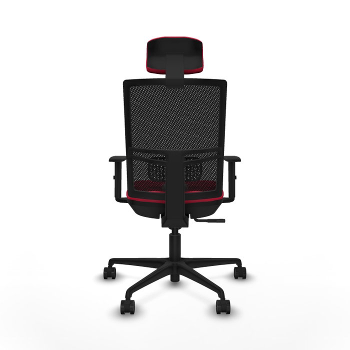 PIQUERAS Y CRESPO Silla de oficina Yunquera con mecanismo Sincro, Rojo y Negro PIQUERAS Y CRESPO Silla de oficina Yunquera con mecanismo Sincro, Rojo y Negro
