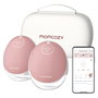 Momcozy M9 Sacaleches Doble Portátil con Batería y Caja de Almacenamiento, Granate