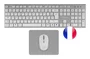 Tacens ZenithWFR Combo Teclado, Ratón y Alfombrilla Inalámbrico 3en1, Tecla Copilot IA, AZERTY Francés, Perfil Bajo, 3200 DPI, Blanco y Plata