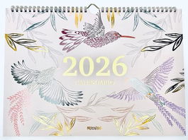 Calendario (2026) Mooving Pared Boho Mensual 325X250