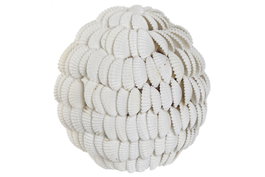 DKD Home Decor Bola de Decoración con Conchas Blanco