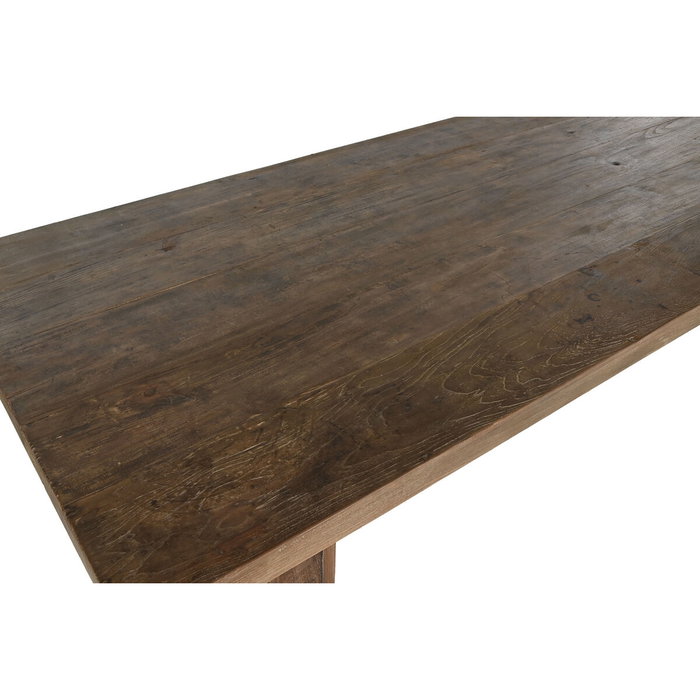 DKD Home Decor Mesa Comedor Indo minimal 24 Teca reciclada Desmontable 90 x 78 x 220 cm