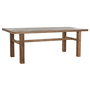 DKD Home Decor Mesa Comedor Indo minimal 24 Teca reciclada Desmontable 90 x 78 x 220 cm