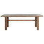DKD Home Decor Mesa Comedor Indo minimal 24 Teca reciclada Desmontable 90 x 78 x 220 cm