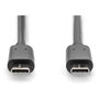 Digitus Cable de conexión USB tipo C a tipo C, 1m, Negro
