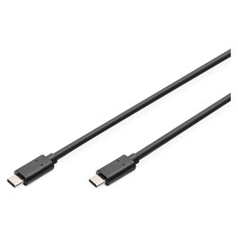 Digitus Cable de Conexión USB Tipo C a Tipo C 1m Negro