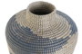 DKD Home Decor Jarrón Seagrass Natural y Azul 40x40x48 cm