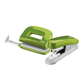 Set Grapado Novus Fresh Grapadora E15(15 H) + Taladro E210 (10 H) + Grapas Nº 10 Verde
