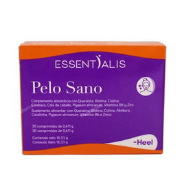 HEEL Essentialis Pelo Sano 30 Comp. Suplemento para el Cabello con L-Cistina, Queratina, Zinc y Biotina para la Caída del Cabello