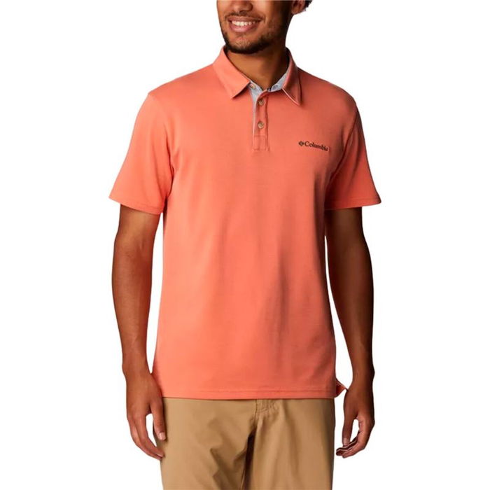 Polo de Manga Corta Hombre Columbia Nelson Point Coral Polo de Manga Corta Hombre Columbia Nelson Point Coral