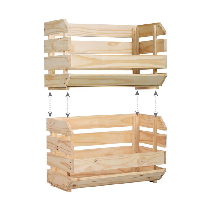 Astigarraga Caja apilable Evolution de pino sin barniz 60 x 28,5 x 35,3 cm Astigarraga Caja apilable Evolution de pino sin barniz 60 x 28,5 x 35,3 cm