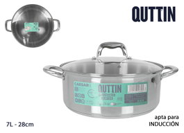 Quttin Cacerola con Tapa New Caesar 28cm/7L Inducción