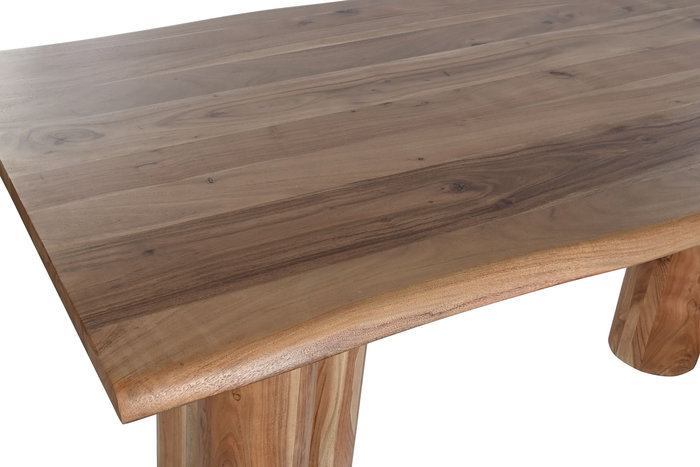 DKD Home Decor Mesa Comedor Moderno Natural Madera Acacia 100 x 76 x 200 cm