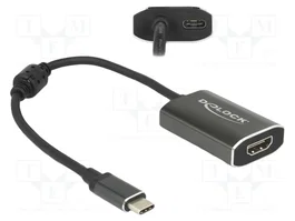 DeLOCK 62988 Adaptador USB Type-C™ a HDMI 4K 60 Hz con PD, Gris