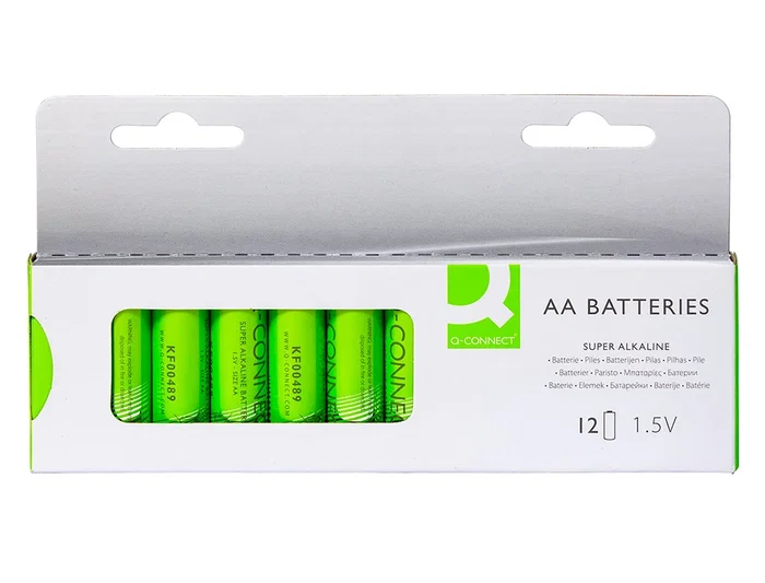 Q-connect Pilas Alcalinas AA Blister con 12 Unidades