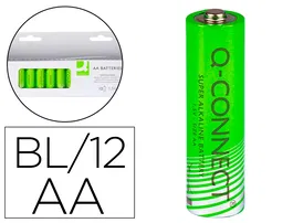 Q-connect Pilas Alcalinas AA Blister con 12 Unidades