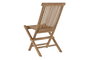 DKD Home Decor Mesa Comedor Plegable de Jardín y Terraza en Teca Marrón 120x120x75 cm - Set 5 Piezas (Mesa y 4 Sillas)