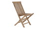 DKD Home Decor Mesa Comedor Plegable de Jardín y Terraza en Teca Marrón 120x120x75 cm - Set 5 Piezas (Mesa y 4 Sillas)