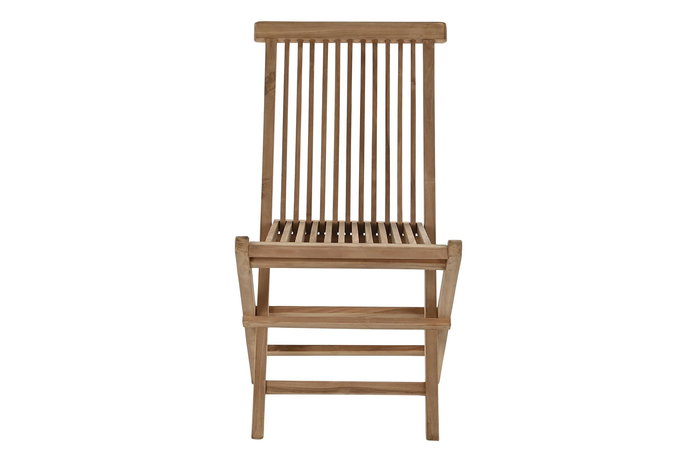 DKD Home Decor Mesa Comedor Plegable de Jardín y Terraza en Teca Marrón 120x120x75 cm - Set 5 Piezas (Mesa y 4 Sillas)