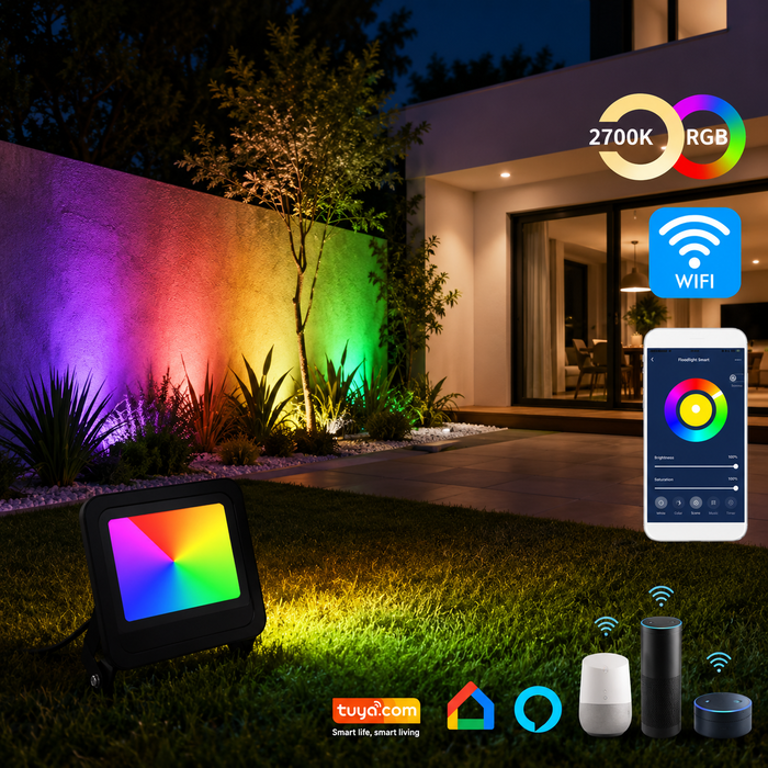 Proyector LED 50W WiFi Tuya RGB+CCT Negro Proyector LED 50W WiFi Tuya RGB+CCT Negro