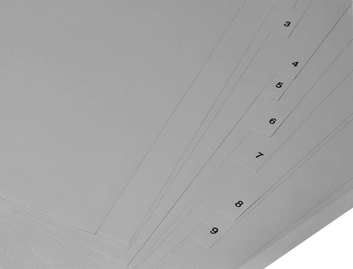 Q-connect Separador numérico plástico 1-12 Juego de 12 separadores Din A4 multitaladro Q-connect Separador numérico plástico 1-12 Juego de 12 separadores Din A4 multitaladro