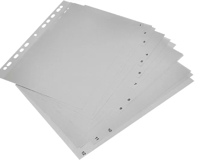 Q-connect Separador numérico plástico 1-12 Juego de 12 separadores Din A4 multitaladro Q-connect Separador numérico plástico 1-12 Juego de 12 separadores Din A4 multitaladro