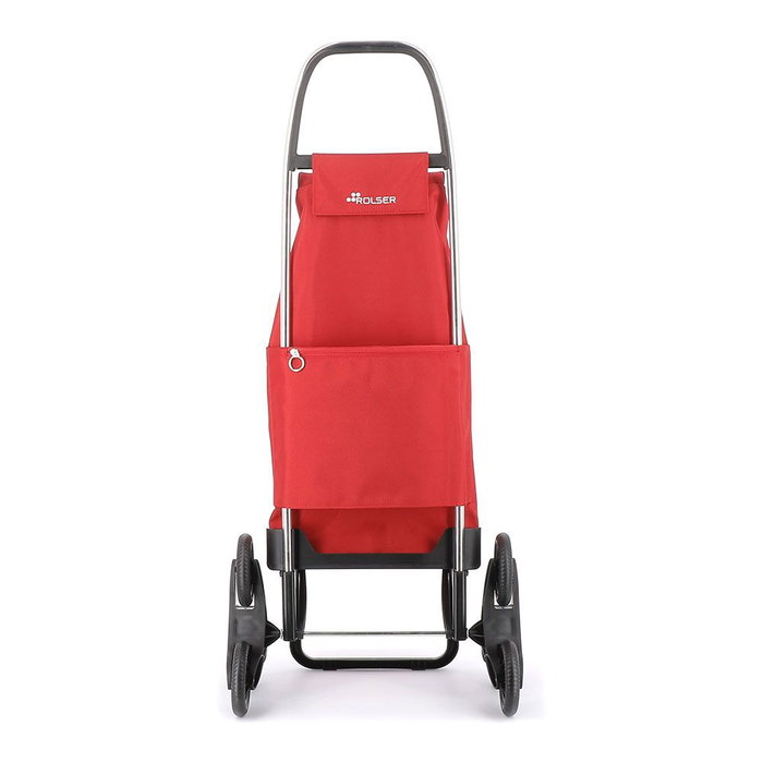 Rolser i-max MF 6 - Carro de la compra plegable, 43 litros tipo mochila, 6 ruedas de aluminio, color rojo, capacidad hasta 50 kg