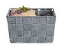 Kipit Cesta de Tela Cónica Rectangular Pequeña Gris 20 cm x 15 cm x 11 cm (Set de 24)