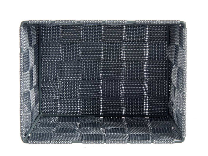 Kipit Cesta de Tela Cónica Rectangular Pequeña Gris 20 cm x 15 cm x 11 cm (Set de 24)