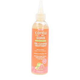 Cantu GUAVA & GINGER pre-cleanser treatment - Exfoliante capilar para cuero cabelludo, define rizos afro, sin sulfatos/siliconas/parabenos, 180 ml