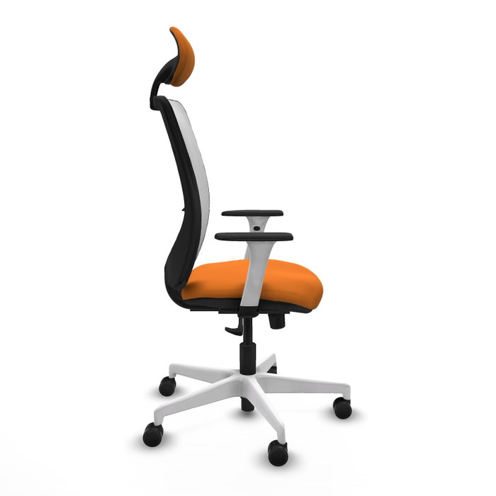 PIQUERAS Y CRESPO Silla de oficina Zulema Naranja y Blanco con Mecanismo Sincro PIQUERAS Y CRESPO Silla de oficina Zulema Naranja y Blanco con Mecanismo Sincro