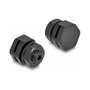 DeLOCK Tapón de Ventilación M6 Negro (2 piezas)